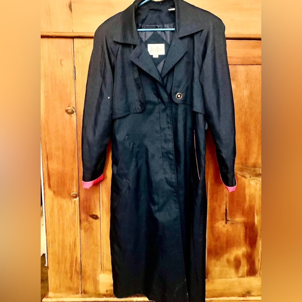 Neiman Marcus size 10 Navy Blue Women’s Trenchoat